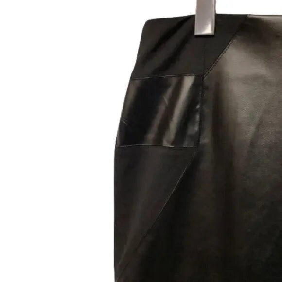 CLEO FAUX LEATHER BLACK SKIRT - Picture 6 of 9